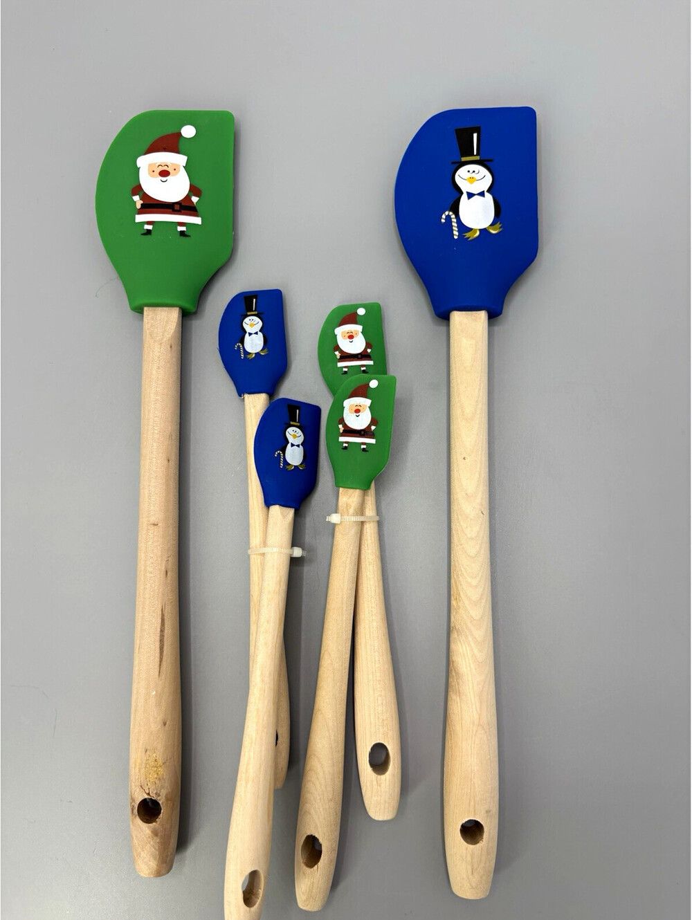 Christmas Character Silicone Spatula/Scraper Set, Set of 6